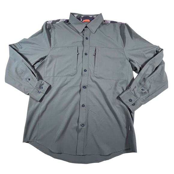 Magellan Outdoors Men's Lightweight Ripstop Button Down Long Sleeve Shirt Sz Md - Picture 1 of 6